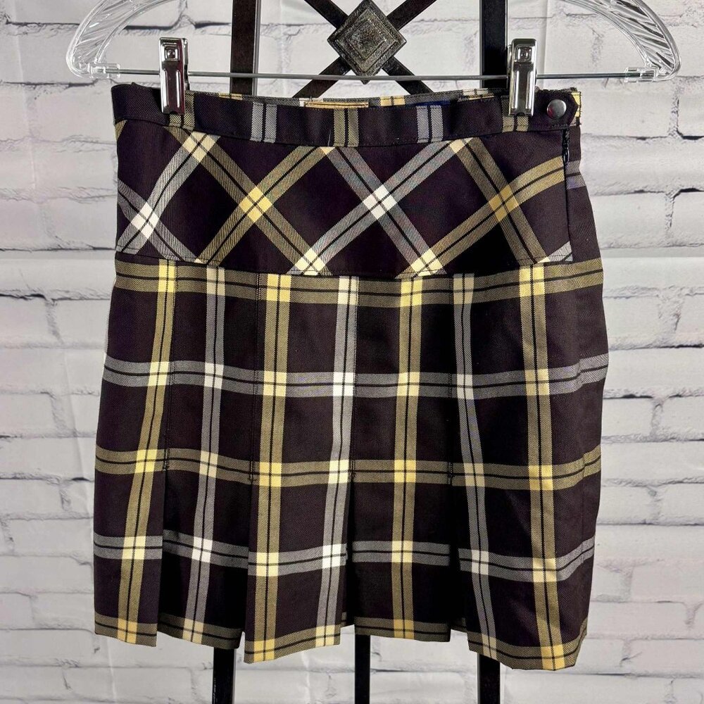 Saint B&B St. Scott Plaid Pleated Mini Skirt | Size 27 (Approx. US 4)